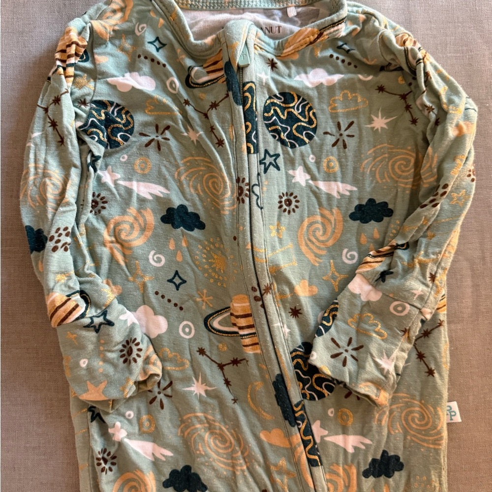 Posh Peanut Bamboo Zipper Pajamas Galaxy Print 3–6 Months